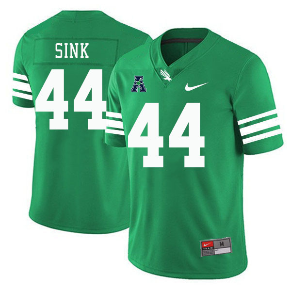 #44 Kade Sink North Texas Mean Green College Football Jerseys Stitched-Green